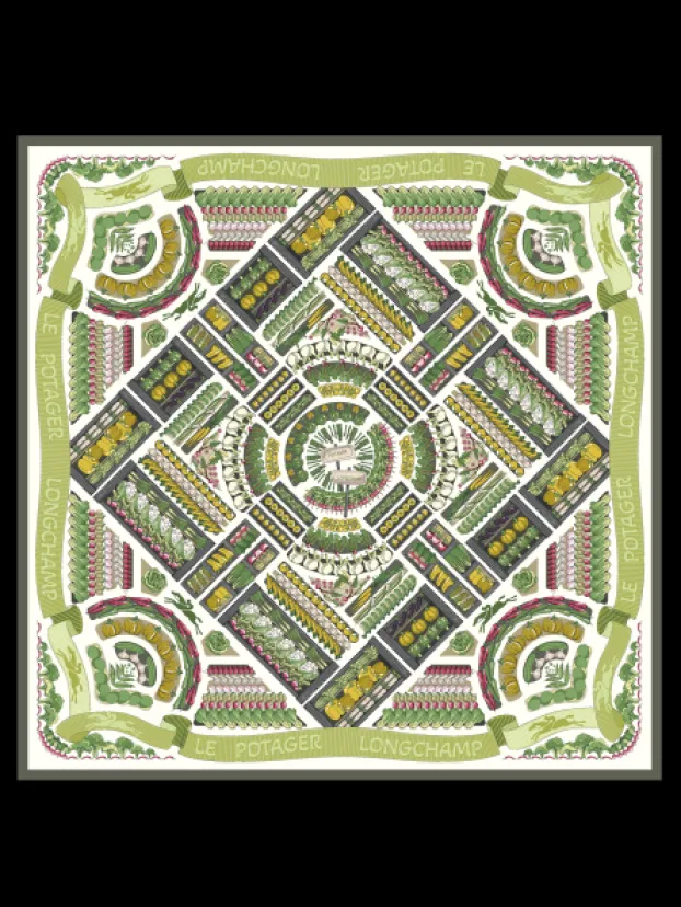 Fashion Carré De Soie Le Potager 90X90 Foulards/etoles