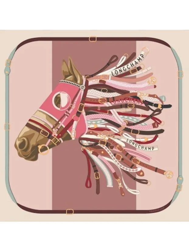 Outlet Carré De Soie Tête De Cheval Foulards/etoles