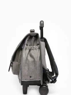 Cheap Cartable À Roulettes 2 Compartiments Vintage Pin's Enfant Cartable Scolaire|Pour Enfants