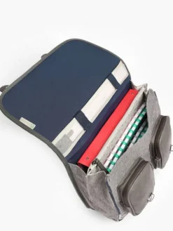 Cheap Cartable À Roulettes 2 Compartiments Vintage Pin's Enfant Cartable Scolaire|Pour Enfants