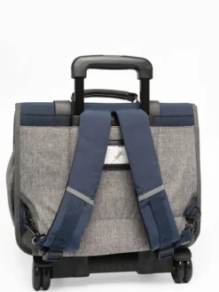 Cheap Cartable À Roulettes 2 Compartiments Vintage Pin's Enfant Cartable Scolaire|Pour Enfants