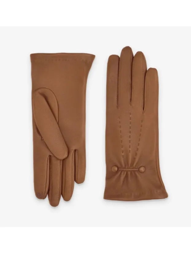 Cheap Gant Femme Boutons Doublé Soie Gants
