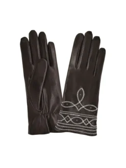 Hot Gants Femme Broderie Argent Gants