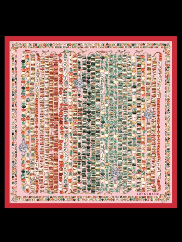 Flash Sale - Collier De Perle- Carré De Soie Foulards/etoles