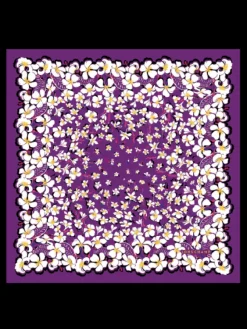 Online - Fleurs Hawaiennes- Carré De Sois Foulards/etoles