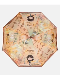 Sale Parapluie Pliant Auto Peace And Love Parapluies