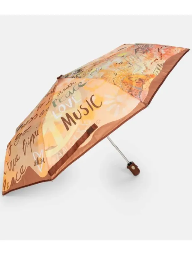 Sale Parapluie Pliant Auto Peace And Love Parapluies