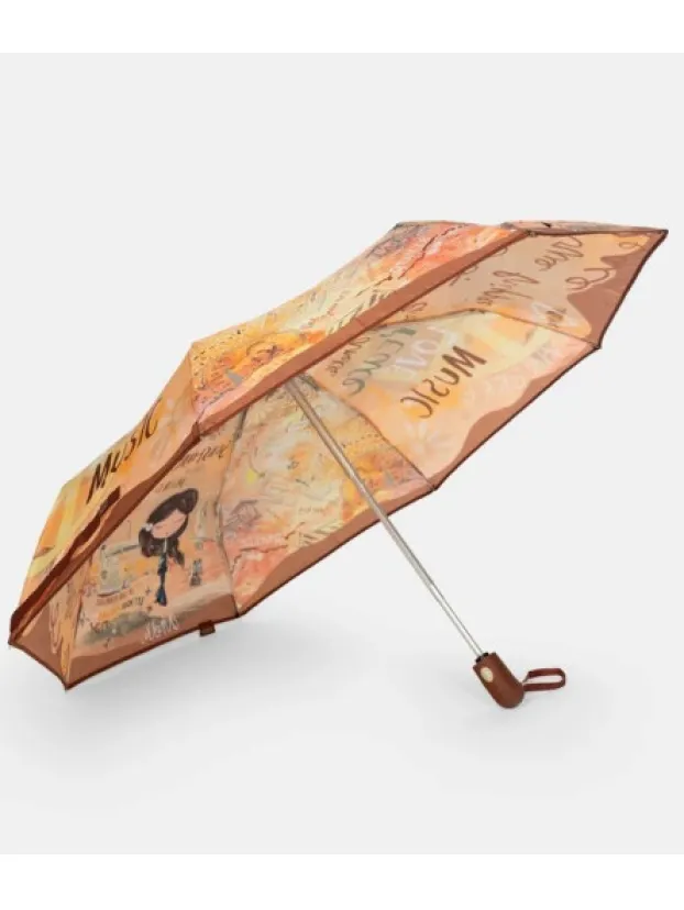 Sale Parapluie Pliant Auto Peace And Love Parapluies