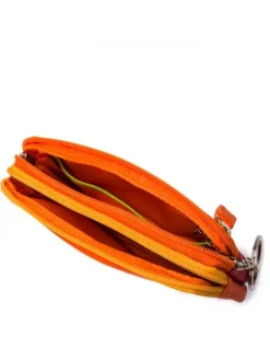 Discount Porte-Monnaie À Double Zip En Cuir Petit Format Porte-monnaie